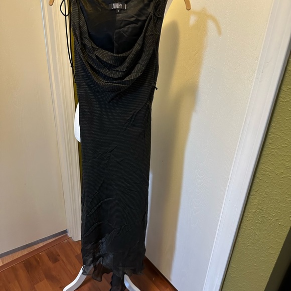 Black dress with little tan polka dots - Picture 3 of 6